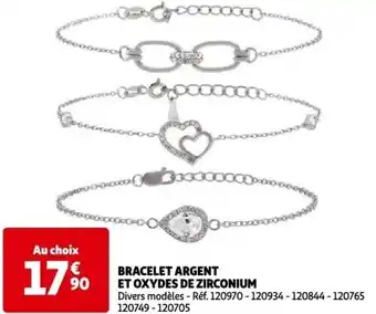 Auchan Bracelet argent et oxydes de zirconium aanbieding