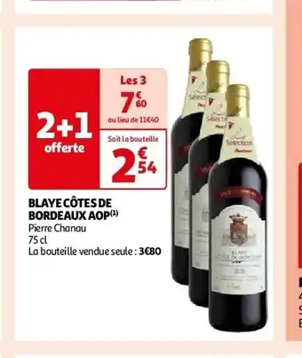 Auchan Blaye côtes de bordeaux aop aanbieding
