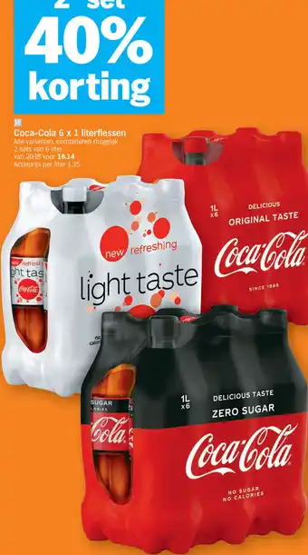 Albert Heijn Coca-Cola 6x 1 liteflessen aanbieding