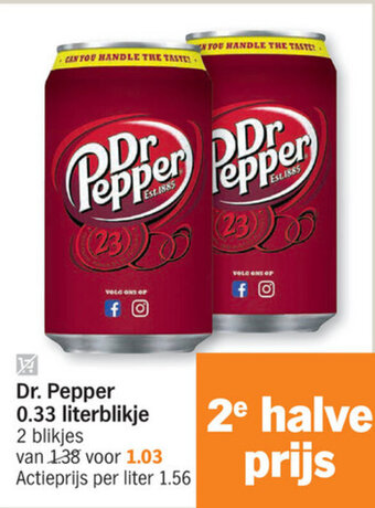 Albert Heijn Dr. Pepper aanbieding