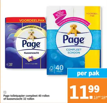 Albert Heijn Page toiletpapier compleet 40 rollen aanbieding
