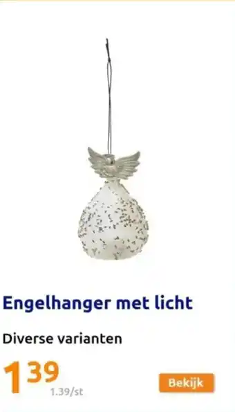 Action Engelhanger met licht aanbieding