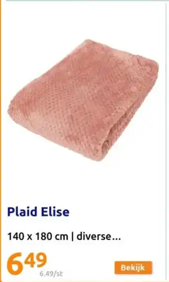 Action Plaid Elise 140 x 180 cm aanbieding