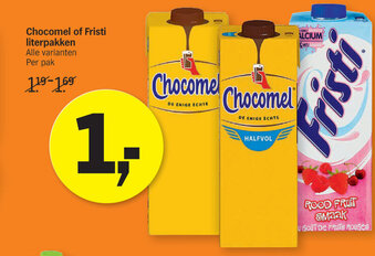 Albert Heijn Chocomel of Fristi literpakken aanbieding