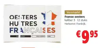 Colruyt Franse oesters kaliber 3 12 stuks aanbieding