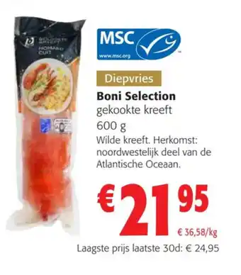 Colruyt Boni Selection gekookte kreeft 600g aanbieding
