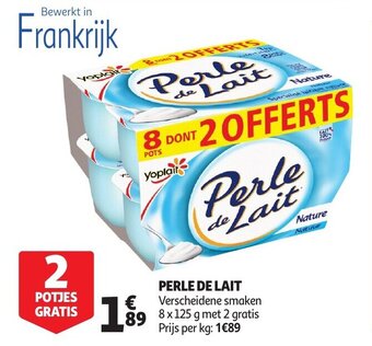 Auchan Perle de lait aanbieding