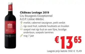 Colruyt Château Lestage 2019 Cru Bourgeois Exceptionnel A.O.P. Listrac-Médoc aanbieding