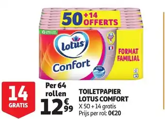 Auchan Toiletpapier Lotus Comfort aanbieding