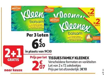 Auchan TissuesFamily Kleenex aanbieding