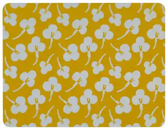 HEMA Hema placemat kunststof 32x42 viooltjes (geel) aanbieding