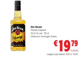 Colruyt Jim Beam Honey Liqueur 70 cl aanbieding