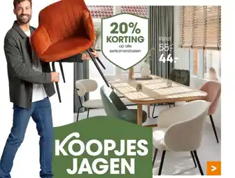 Kwantum Op alle eetkamerstoelen aanbieding