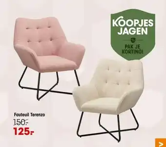 Kwantum Fauteuil terenzo aanbieding