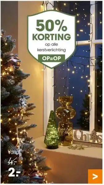 Kwantum Op alle kerstverlichting aanbieding