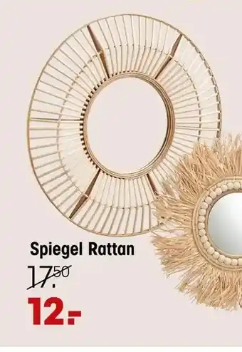 Kwantum Spiegel rattan aanbieding