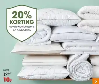 Kwantum Op alle hoofdkussens en dekbedden aanbieding