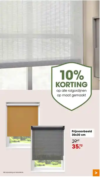 Kwantum op alle rolgordijnen op maat gemaakt 30x30 cm aanbieding