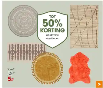 Kwantum op diverse vloerkleden aanbieding