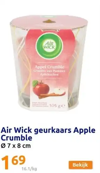 Action Air wick geurkaars apple crumble aanbieding