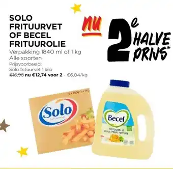 Jumbo Solo frituurvet of becel frituurolie aanbieding