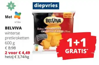 Spar Colruyt BELVIVA winterse pretkroketten 600g aanbieding