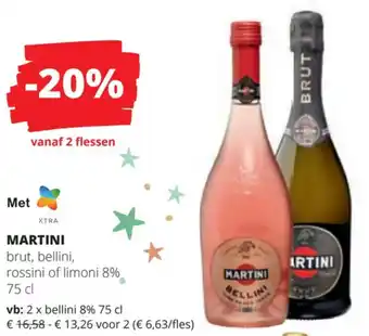 MARTINI brut, bellini, rossini of limoni 8% 75 cl