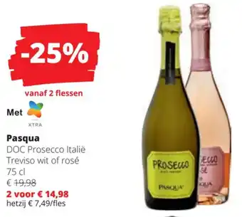 Pasqua DOC Prosecco Italië Treviso wit of rosé 75 cl