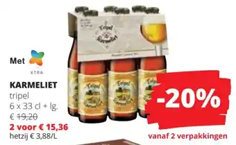 Spar Colruyt KARMELIET tripel 6 x 33cl aanbieding