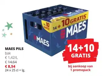 Spar Colruyt MAES PILS bak 24 x 25cl + lg. aanbieding