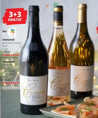 Spar Colruyt Clomonté grenache cinsault rosé 75 cl aanbieding