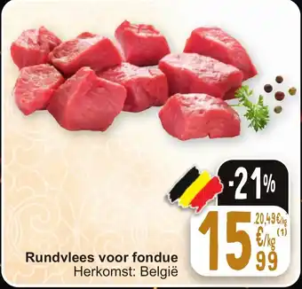 Cora Rundvlees voor fondue aanbieding