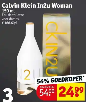 Kruidvat Calvin klein in2u woman 150 ml aanbieding