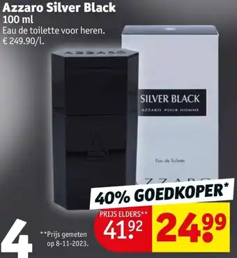 Kruidvat Azzaro silver black 100ml aanbieding