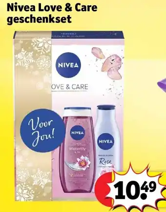 Kruidvat Nivea love & care geschenkset aanbieding