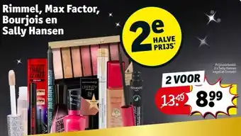 Kruidvat Rimmel, max factor, bourjois en sally hansen aanbieding