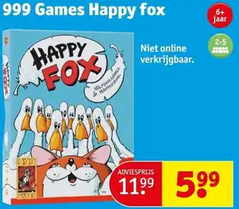 Kruidvat 999 games happy fox aanbieding