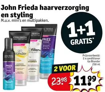 Kruidvat John frieda haarverzorging en styling aanbieding