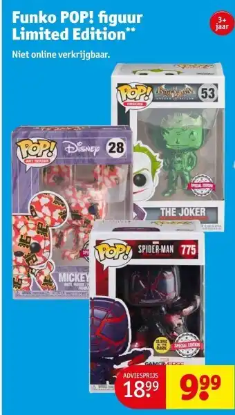 Kruidvat Funko pop! figuur limited edition aanbieding