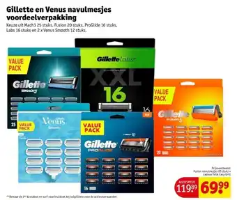 Kruidvat Gillette en venus navulmesjes voordeelverpakking aanbieding