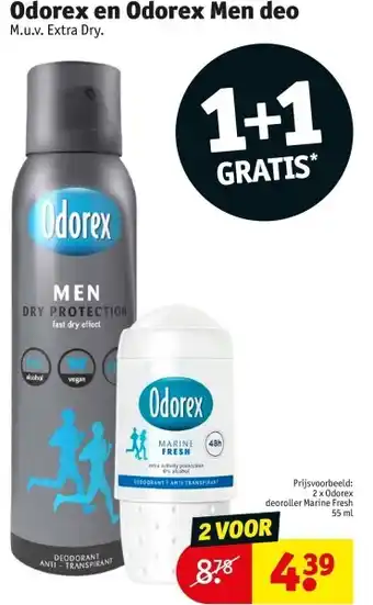 Kruidvat Odorex en odorex men deo aanbieding
