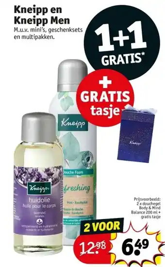 Kruidvat Kneipp en kneipp men aanbieding