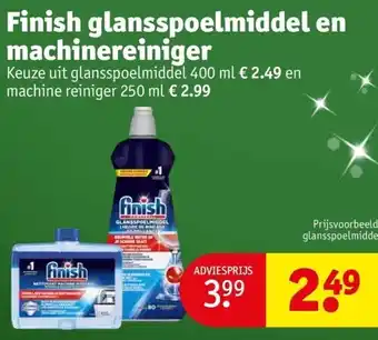 Kruidvat Finish glansspoelmiddel en machinereiniger aanbieding