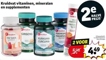 Kruidvat Kruidvat vitaminen, mineralen en supplementen aanbieding