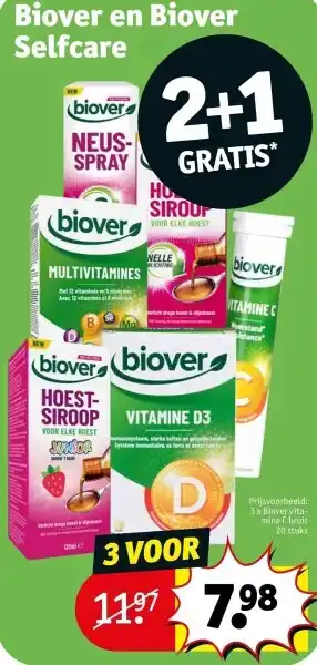 Kruidvat Biover en biover selfcare aanbieding