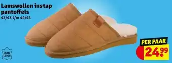 Kruidvat Lamswollen instap pantoffels aanbieding