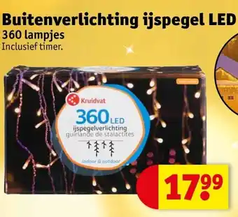Kruidvat Buitenverlichting ijspegel led 360 lampjes aanbieding