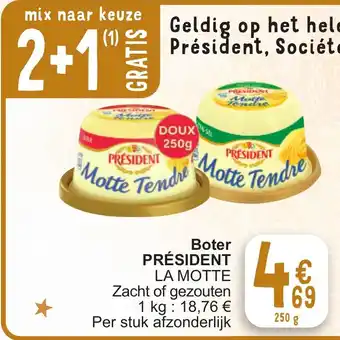 Cora Boter PRÉSIDENT LA MOTTE 250g aanbieding
