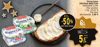 Cora Verse kaas PAYSAN BRETON MADAME LOÏK 2 x 150g aanbieding