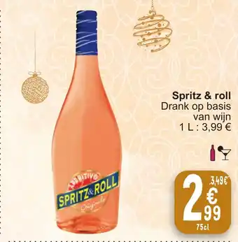 Cora Spritz & roll Drank op basis 75cl aanbieding